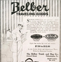 1917 Belber Traveling Goods Suitcase Advertisement WW1 World War Era DWQQ3 - $371.81 MXN