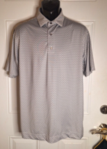 Men&#39;s FootJoy Geometric Black White Short Sleeve Polo Golf Shirt Size: Medium - £26.49 GBP