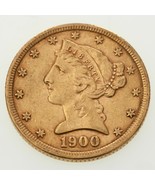 1900 US Gold Liberty Half Eagle in AU Condition! Great Early US gold - €837,68 EUR