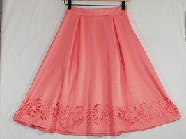 Vtg KTOO Pink Cutout Midi Skirt Sz Small - £15.62 GBP