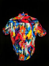 Robert Graham Prism Effect Colorful Short Sleeve | Size: M | Style: RP202007CF image 3