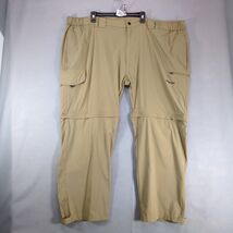 Arctix 3K Khaki Nylon Cargo Hiking Pants Men&#39;s 4XL Elastic Waist Zip Gor... - $28.00