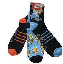 The Simpsons Homer 3 Pair Socks Shoe Sz 6-12 Bart Mens Ladies 20th Telev... - $24.49