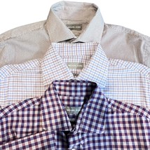 Michael Kors Button Up Casual Shirts LOT OF 3 Size 15.5 Slim Fit Long Sl... - £37.47 GBP