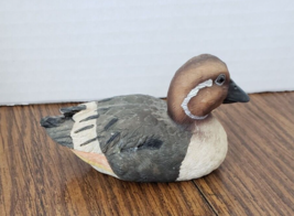 Vintage Hand Painted &amp; Hand Carved 3 Inch Small Resin Duck Figurine - £5.42 GBP
