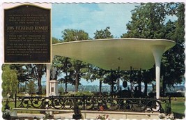 Postcard JFK John Fitzgerald Kennedy Memorial Fredericton New Brunswick  - £2.26 GBP