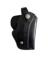 Buchheimer B830WS Leather Belt Holster Basketweave Black Vintage - $28.80