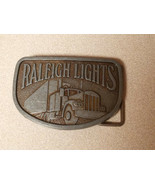 Vintage Raleigh Lights Trucking Trucker Men&#39;s Belt Buckle Semi - £9.44 GBP
