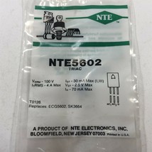 (2) NTE5602 TRIAC, 4 Amp - Lot of 2 - $9.99