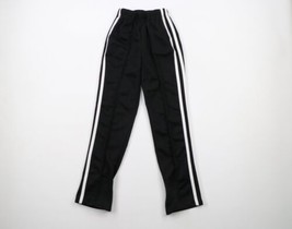 Vintage 70s Streetwear Boys Size Large Striped Knit Sweatpants Pants Bla... - $34.60