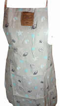 Sea Shell  Cotton Print Kitchen Chef&#39;s Apron Seashell Fashion BBQ Baking Cooking - £9.48 GBP