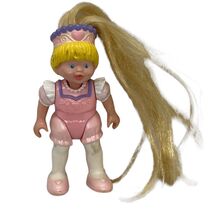Fisher Price Loving Family Dollhouse Blonde Girl with Crown/Hair Pink Ba... - $175.47 MXN