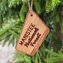 Manistee National Forest Ornament Wood Christmas Or Magnet Michigan MI Made In U - £15.97 GBP