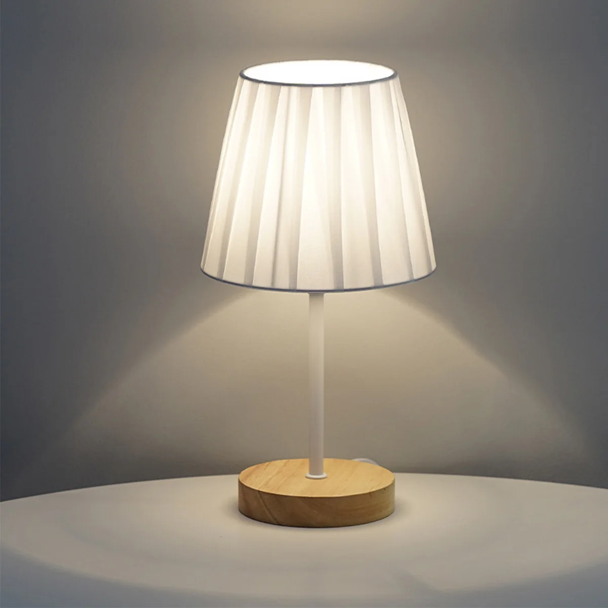 Wooden Table Lamp Night Light USB Powered Nightstand Lamp Bedside Lamp With - $23.40+