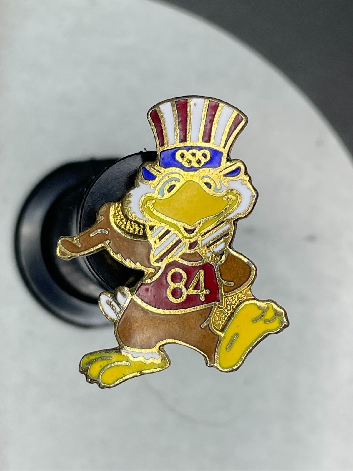Olympic Summer Games Souvenir Lapel Pin Los Angeles 1984 Sam Eagle 84 - $14.85