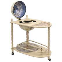  Freestanding Globe Bar Wind Stand Eucalyptus Wood Green - $315.49