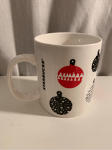 Starbucks 2016 Christmas Coffee Mug-Black/Red 12 Oz-With small Chip-Ceramic - $4.36