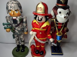 2009 Limited Edition Nutcracker: 14&quot; Tall: Soldier: Army - Firefighter - Monkey - £39.95 GBP