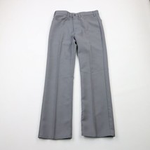 Vintage 70s Levis Size 32x30 Knit Wide Leg Bell Bottoms Chino Pants Gray USA - $118.75