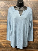 J Jill Women Sweater Top Shirt Blouse Medium Baby Blue Oversize Versatile - £26.34 GBP