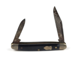 Vintage Schrade 2-blade black handle pocket knife small folding 2-3/4&quot; l... - $17.81