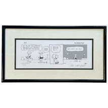 B. C. Johnny Hart Golfer Framed Comic Strip Desk Art 1990 Signed Limited... - $46.71