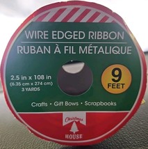Wire Edged Ribbon 2.5&quot; X 108&quot; Gold 70% PET 30% Polyester - $37.71 MXN