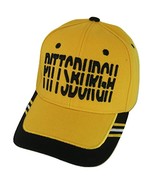 Pittsburgh Window Shade Font Men&#39;s Adjustable Baseball Cap (Gold/Black) - £11.95 GBP