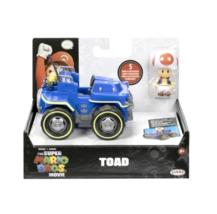 2023 JAKKS Pacific The Super Mario Bros. Movie - TOAD With Pull Back Kart Racer - £47.92 GBP
