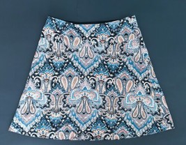 Sevier Skirts Blue Orange Beige Funky Patterned Skirt Custom Design Fits... - £7.12 GBP