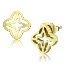 TK2949 - IP Gold(Ion Plating) Stainless Steel Earrings with No Stone - $22.49
