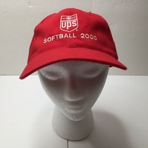Headshot KC Caps UPS Softball 2000 Men&#39;s Baseball Hat Red Adjustable Buckle - £19.92 GBP