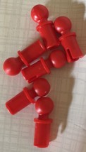 Lego Technic Tow Ball Pin w/Friction Ridges - PN 6628 - Red - 10 Pcs - New - £4.55 GBP