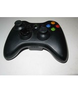 X-BOX 360 - MICROSOFT BLACK WIRELESS CONTROLLER - EXC - W21 - £22.26 GBP