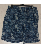 NEW MENS EDDIE BAUER SPORT NAVY BLUE W/ HAWAIIAN PRINT SWIM TRUNKS   SIZ... - $34.46 CAD