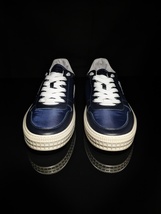 Roberto Cavalli Logo Blue Leather Sneakers Size 13 NIB image 7