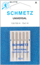 Schmetz Universal Machine Needles-Size 11/75 5/Pkg - £11.83 GBP