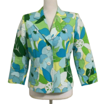 John Paul Richard Women’s Fitted Floral Jacket Size PM Button Down - $33.29