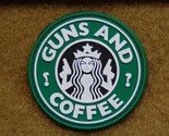 PVC Guns and Coffee Uniform Morale Patch Walking Dead Undead Hook Fastener - $7.93