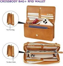 nuoku Crossbody Bags for Women, Detachable Credit Card Holder. Brown 485JD - $26.41