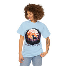 halloween full moon with horse t shirt for men and women Unisex Heavy Cotton Tee - £13.19 GBP+