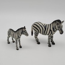 Schleich ZEBRA Adult &amp; Foal Baby Mare 1998 Retired Animal Figures 14148 - £15.67 GBP