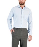 Club Room Men&#39;s Regular Fit Traveler Fine Stripe Dress Shirt Lt Blue-16 ... - $30.88 CAD