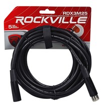Rockville RDX3M25 25 Foot 3 Pin DMX Lighting Cable 100% OFC Copper Femal... - £26.54 GBP