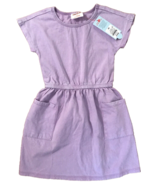 Cat &amp; Jack Girls Size XS Lavender Short Sleeve T-Shirt Dress with Pocket... - $9.45