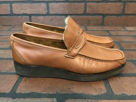 Bruno Magli Loafers Lightweight Camel Brown Leather, Size 9 - $59.40