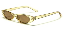 NEW GOLD FRAME OVAL STYLE SUNGLASSES BROWN LENS QUALITY BUNNY FASHION P6454 - $7.66