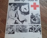 VTG JOIN UP JOIN IN POSTER RED CROSS CARDBOARD AD 18&quot; X 15&quot; ADVERTISING ... - £120.60 GBP