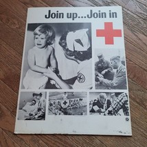 VTG JOIN UP JOIN IN POSTER RED CROSS CARDBOARD AD 18&quot; X 15&quot; ADVERTISING ... - $149.95