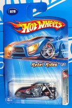 Hot Wheels 2005 Rebel Rides #79 Scorchin&#39; Scooter Flat Black w/ MC3s Malaysia - £1.57 GBP